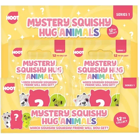 Hoot Series 1 Mystery Squishy Hug Animals Assorted