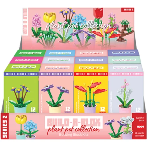 Hoot Series 2 Build-A-Blox Plant Pot Collection Building Block Kits Assorted