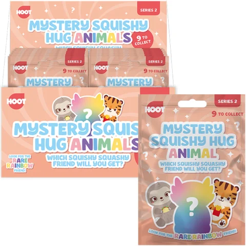 Hoot Series 2 Mystery Squishy Hug Animal Assorted