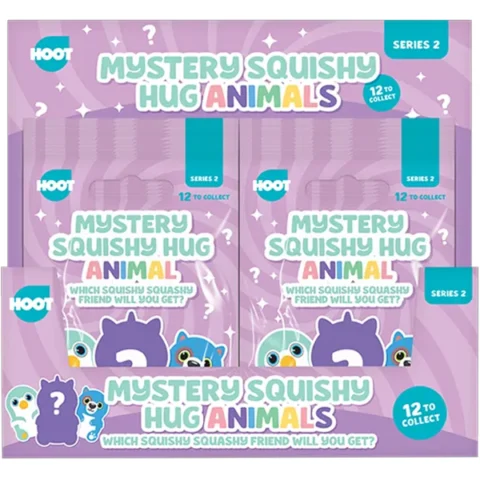 Hoot Series 2 Mystery Squishy Hug Animals Assorted