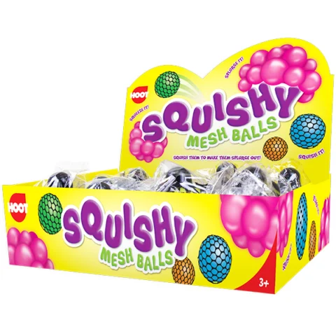 Hoot Squishy Mesh Ball Assorted Colours