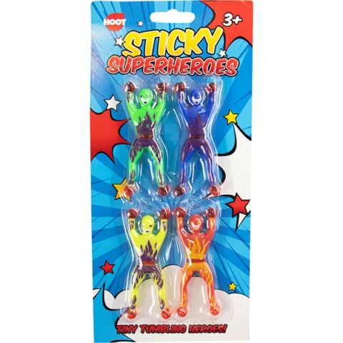 Hoot Sticky Superheroes 4 Pack