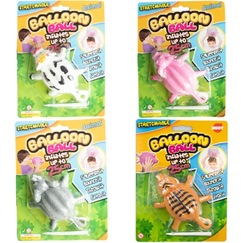 Hoot Stretchy Animal Balloon Ball Toy Assorted