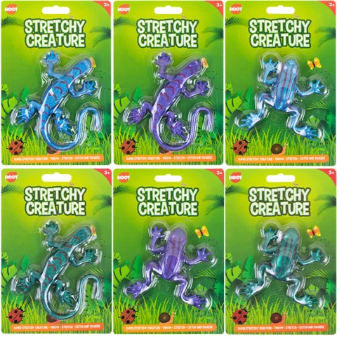 Hoot Stretchy Creature Lizard & Frog Toy Assorted