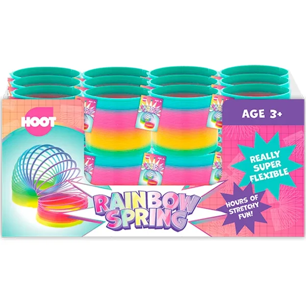Hoot Super Flexible Rainbow Plastic Spring