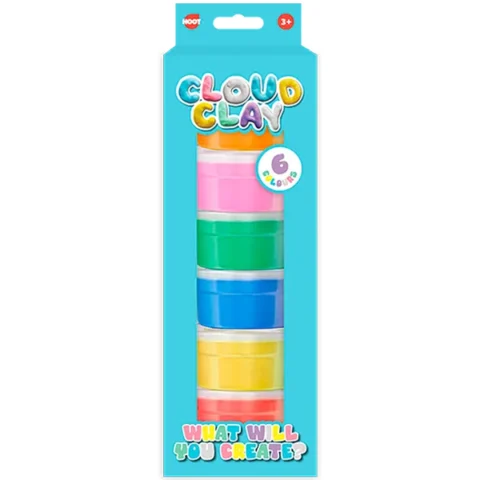 Hoot Super Light Mixed Colour Cloud Clay Set 6pc