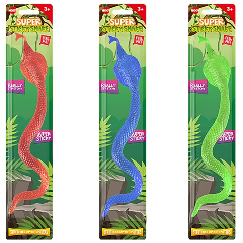 Hoot Super Sticky Stretch Snake 3m Assorted Colours