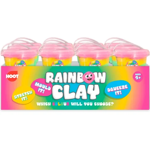 Hoot Three-Colour Rainbow Clay