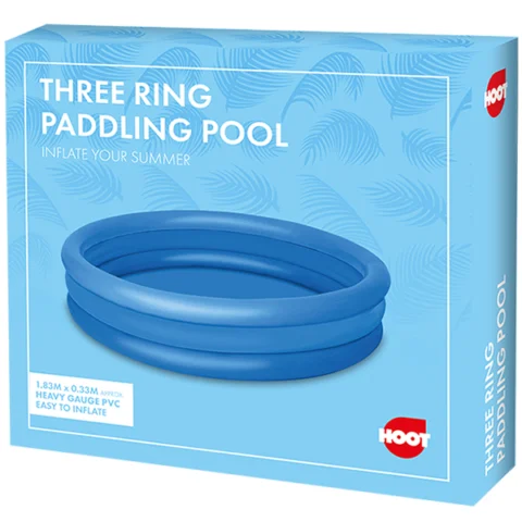 Hoot Three Ring PVC Paddling Pool 1.83m X 0.33m