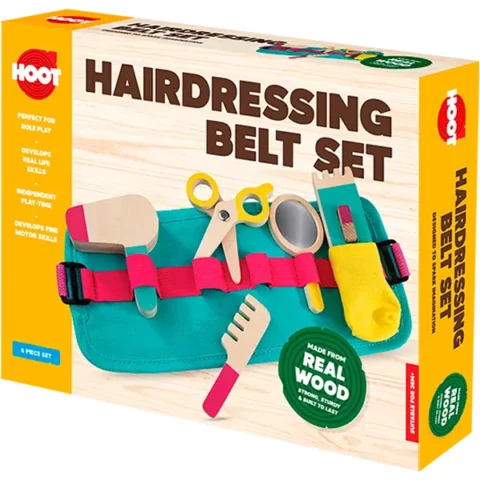 Hoot Wooden Hairdressing Belt Set Play Set 6pc