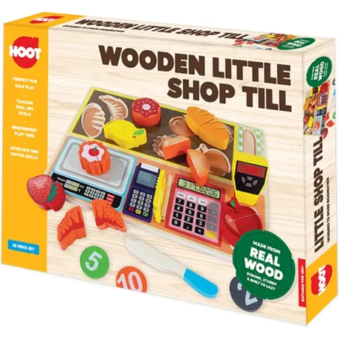 Hoot Wooden Little Shop Till Play Set 22pc