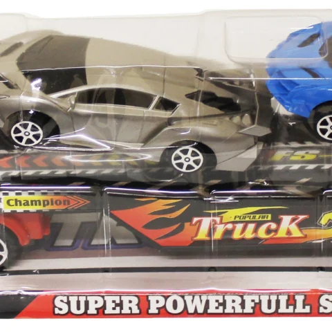 Hot Truck Transporter With 2 Sports Cars