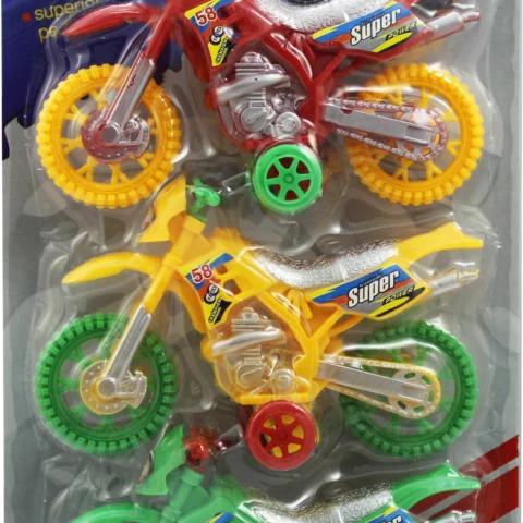 Hr-Gt Pull Back Motorcycles 28.5cm X 14cm 3 Pack