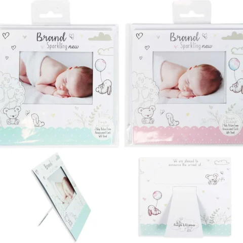 Hugs & Kisses Baby Announcement Card Pack 2