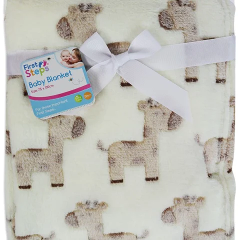 Hugs & Kisses Giraffe Baby Blanket 70cm X 90cm