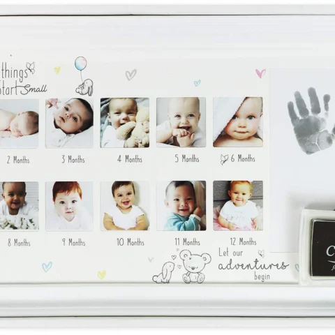 Hugs & Kisses Hand & Foot Print Kit 12 Month Frame