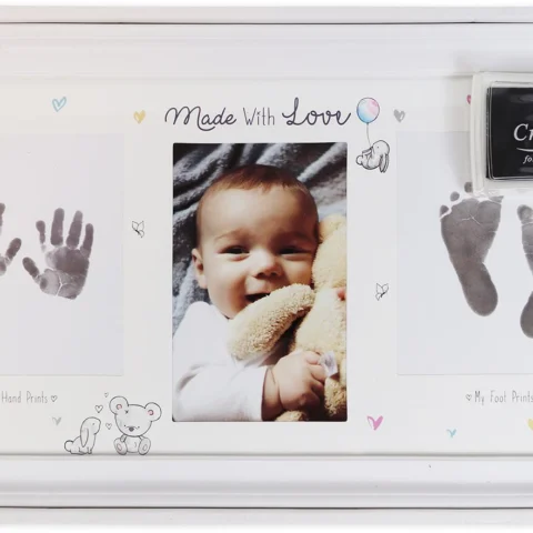 Hugs & Kisses Hand & Footprint Photo Frame