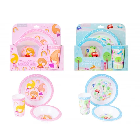 Hugs & Kisses Happy Town Baby Dinner Set Assorted