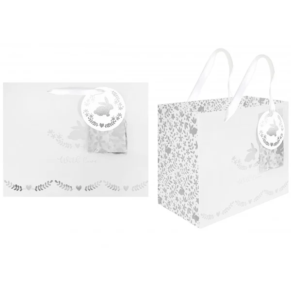 Hugs & Kisses Rabbit Baby Gift Bag 30cm X 30cm X 14cm