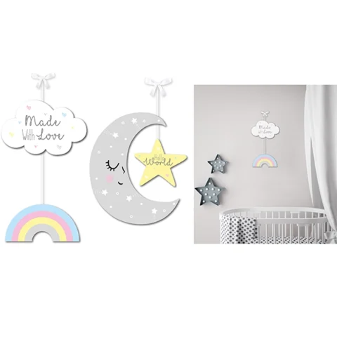 Hugs & Kisses Wooden Sign 2 Assorted
