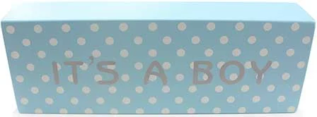 It's A Boy' Blue With Dots Plaque 20cm
