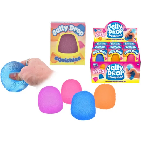 Jelly Drop Squishies Squish Toy 6.5cm Assorted Colours