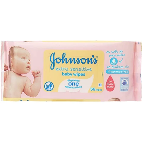Johnson's Extra Sensitive Baby Wipes 56pc