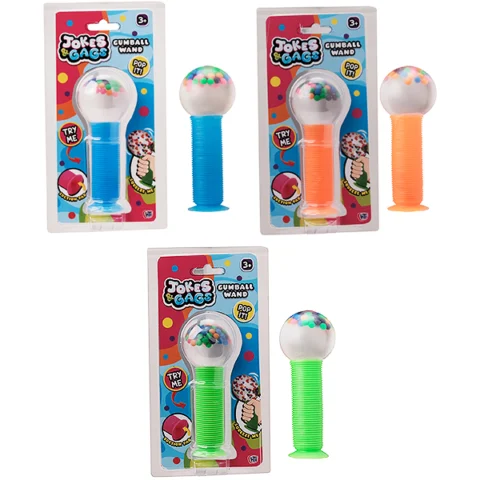Jokes & Gags Gumball Wand Pop Tube Assorted Colours