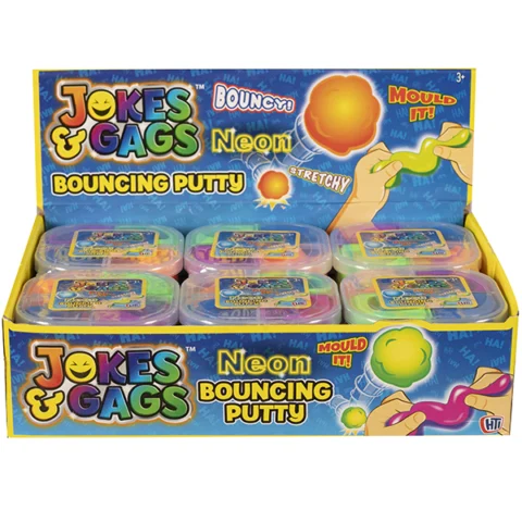 Jokes & Gags Mixed Colour Neon Bouncing Putty