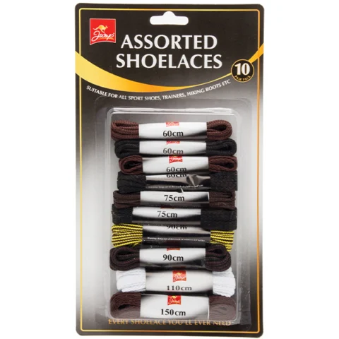 Jump Assorted Shoelaces 10 Pack