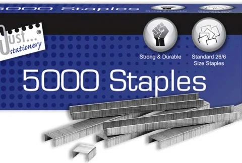 Just Stationery 26/6 Staples 5000 Pack