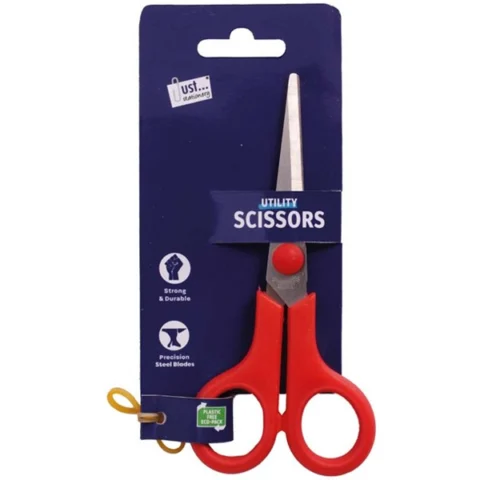 Just Stationery 5.5" Steel Scissors Assorted Colours