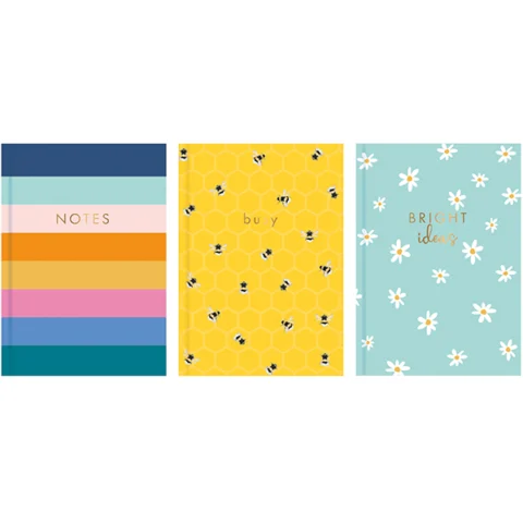 Just Stationery A4 Brights Hardback Notebook Assorted