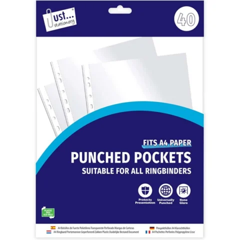 Just Stationery A4 Document Wallets 40 Pack