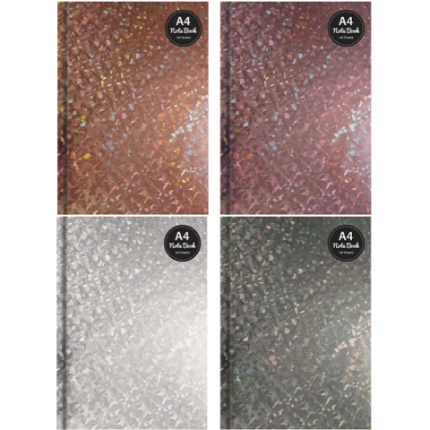 Just Stationery A4 Holographic Hardback Notebook Assorted Colours