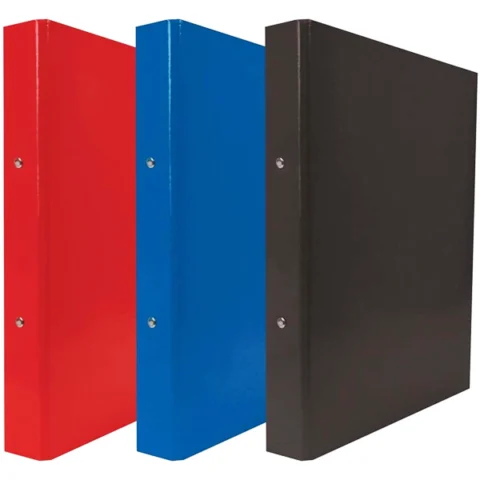 Just Stationery A4 Rigid Card Ring Binder Folder Assorted Colours