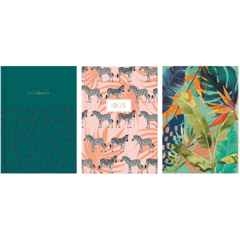 Just Stationery A4 Wild Hardback Notebook Assorted