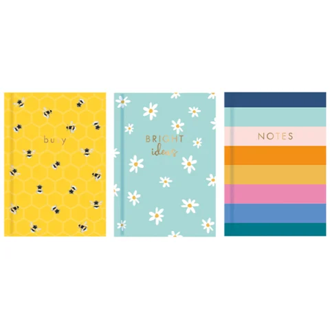 Just Stationery A5 Brights Hardback Notebook Assorted