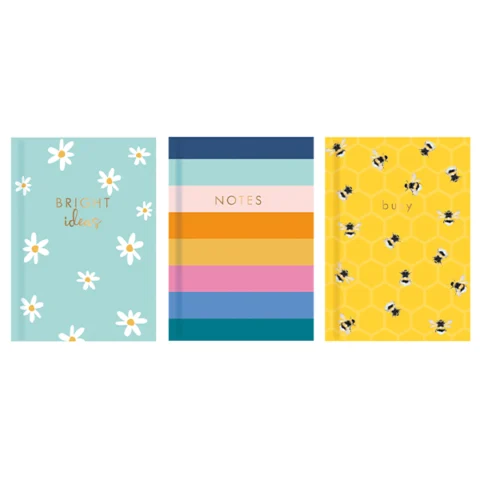 Just Stationery A6 Brights Hardback Notebook Assorted