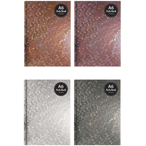 Just Stationery A6 Holographic Hardback Notebook Assorted Colours