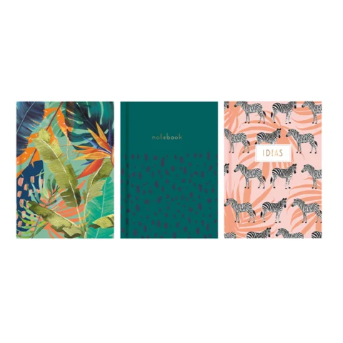Just Stationery A6 Wild Hardback Notebook Assorted