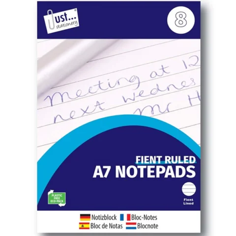 Just Stationery A7 Notepads 8 Pack
