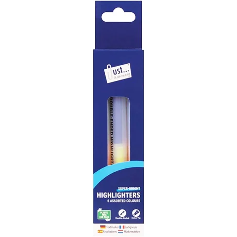 Just Stationery Assorted Double-Ended Highlighters 3 Pack