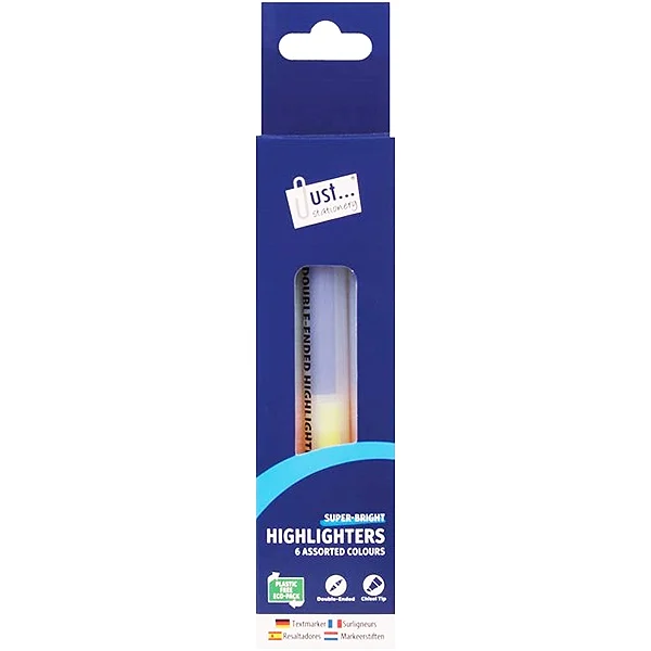 Just Stationery Assorted Double-Ended Highlighters 3 Pack