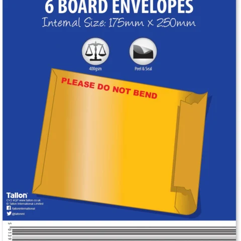 Just Stationery Board Envelopes 6 Pack 175 X 250mm