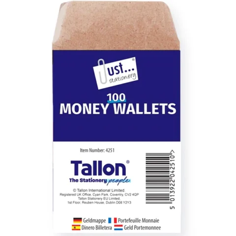 Just Stationery Dinner Money Envelopes 80 Pack