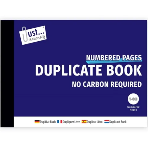 Just Stationery Half Size Duplicate Book 80 Pages
