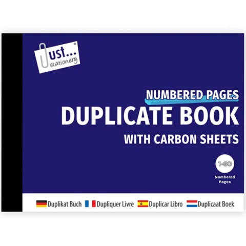 Just Stationery Half Size Duplicate Book 80 Pages With Carbon Sheets