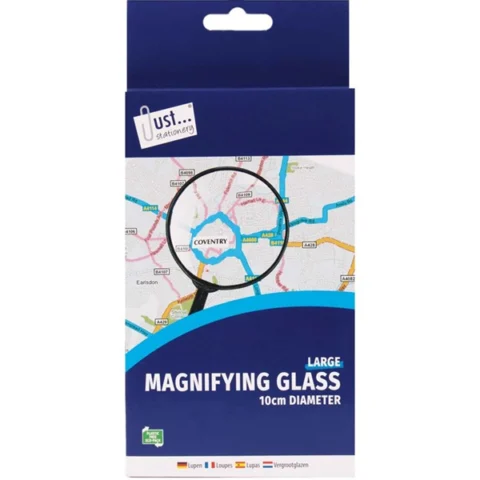 Just Stationery Large Magnifying Glass 10cm