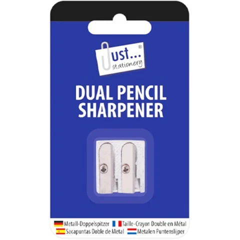 Just Stationery Metal Dual Pencil Sharpener